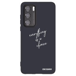 Fekete szilikon tok az alábbi mobiltelefonokra Huawei P40 - Everything is a choice