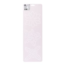 Prym sablon/stencil tűzéshez, 15x46cm, flowers - 610105