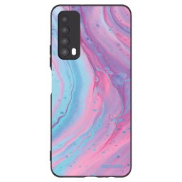 Fekete szilikon tok az alábbi mobiltelefonokra Huawei P Smart 2021 - Pink liquid