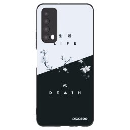 Fekete szilikon tok az alábbi mobiltelefonokra Huawei P Smart 2021 - Life - Death