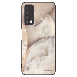 Fekete szilikon tok az alábbi mobiltelefonokra Huawei P Smart 2021 - Cream marble
