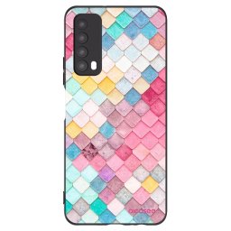 Fekete szilikon tok az alábbi mobiltelefonokra Huawei P Smart 2021 - Colorful roof