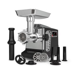 Klarstein Erőteljes elektromos húsdaráló 700 W rézmotorral, kolbász- és kebbe darálás, rozsdamentes acél (OV12-Beefmaker-blk)