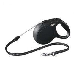 Flexi New Classic zsinórpóráz M 5m 20kg-ig fekete