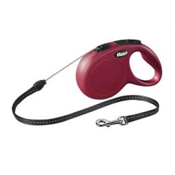 Flexi New Classic zsinórpóráz M 5m 20kg-ig piros
