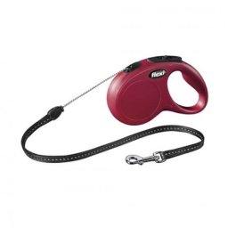 Flexi New Classic zsinórpóráz S 5m 12kg-ig piros