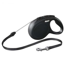 Flexi New Classic zsinórpóráz S 8m 12kg-ig fekete