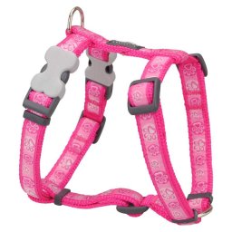Red Dingo Paw Impressions Hot Pink Dog hám Large