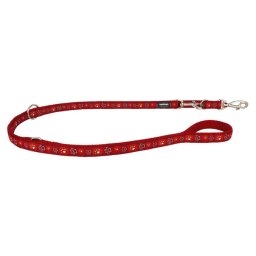 Red Dingo Paw Impressions Red multi-purpose póráz 200 cm Large