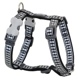 Red Dingo Reflective Black Dog hám Medium