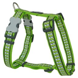 Red Dingo Reflective Lime Dog hám Large