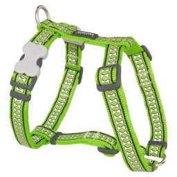 Red Dingo Reflective Lime Dog hám Medium