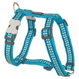 Red Dingo Reflective Turquoise Dog hám Medium