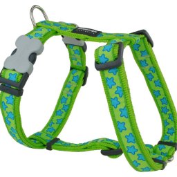 Red Dingo Stars Lime Dog hám XLarge