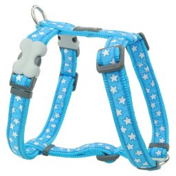 Red Dingo Stars Turquoise Dog hám Medium
