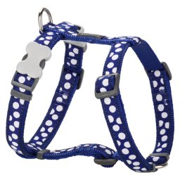 Red Dingo White Spots Dark Blue Dog hám Small