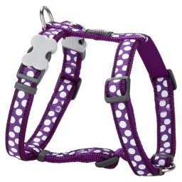 Red Dingo White Spots Purple Dog hám XLarge