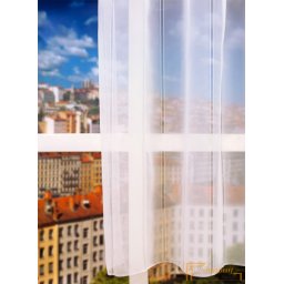 (2 szín 2 méret) Fehér csíkos voile R-6544/220 ózs