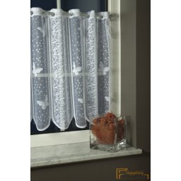 (2 méret) Ella jaquard függöny fehér 3405/30cm