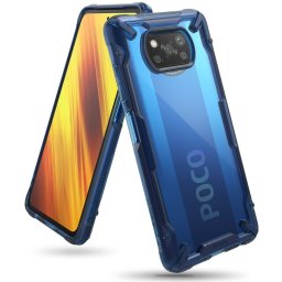 Ringke Fusion X ütésálló telefontok Xiaomi Poco X3 NFC (kék)