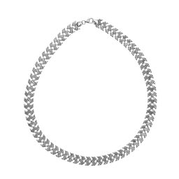 Ezüst thatch lánc ródiumozott 925‰-es, 18 g, 50 cm (10 mm)