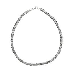 Ezüst lánc pajzs alakú szemekkel (V) 925‰-es, 20 g, 45 cm (6 mm)