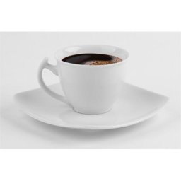 Kávéscsésze+alj, ROTBERG, fehér, 25cl, 6db-os szett, \Quadrate\ [6 db]