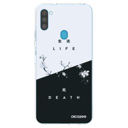 Átlátszó szilikon tok az alábbi mobiltelefonokra Samsung Galaxy M11 - Life - Death
