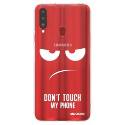 Átlátszó szilikon tok az alábbi mobiltelefonokra Samsung Galaxy A20s - Don't Touch My Phone