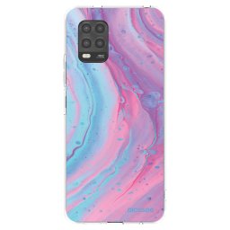 Átlátszó szilikon tok az alábbi mobiltelefonokra Xiaomi Mi 10 Lite - Pink liquid