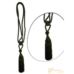 (14 szín) Sötét zöld Klasszikus zsinóros Egyfejes Függönyelkötő