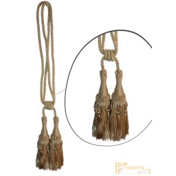 (14 szín) Bézs - Klasszikus zsinóros Kétfejes Függönyelkötő