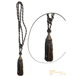 (14 szín) Bézs - Sötétkék Klasszikus zsinóros Egyfejes Függönyelkötő