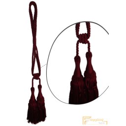 (14 szín) Bordó Klasszikus zsinóros Kétfejes Függönyelkötő