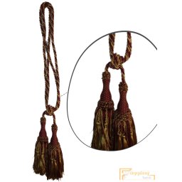 (14 szín) Bordó arany Klasszikus zsinóros Kétfejes Függönyelkötő