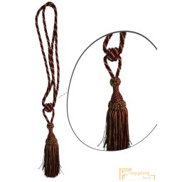 (14 szín) Bordó arany Klasszikus zsinóros Egyfejes Függönyelkötő