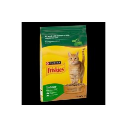 FRISKIES Indoor csirke és pulyka ízletes keverékével és zöldségekkel száraz macskaeledel 10kg