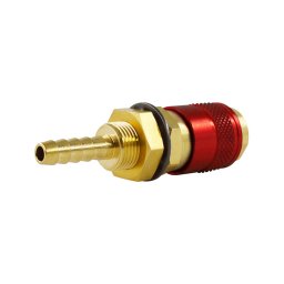 Gyorscsatlakozó víz-gáz D=6mm Piros