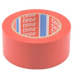 Ragasztószalag TESA 60760 50mm/33m piros PVC/NK/150my padlójelölő