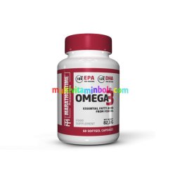 Omega-3 halolaj 60 db lágyzselatin kapszula, 1000 mg, EPA 180 mg, DHA 120 mg - Marathontime