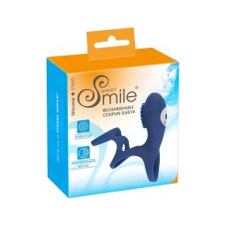 SMILE Couple - akkus, vibrációs péniszmandzsetta (kék)