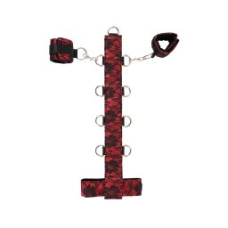 Bad Kitty - ázsia karok a nyakhoz kötöző szett (vörös-fekete)