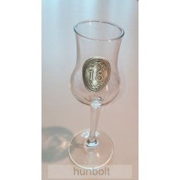 Talpas pálinkás pohár (tulipános, grappás pohár) 85 ml 20 szám matricával
