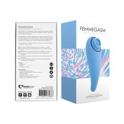 FEELZTOYS Femmegasm - akkus 2in1 csikló vibrátor (kék)