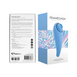 FEELZTOYS Femmegasm - akkus 2in1 csiklóizgató és G-pont vibrátor (kék)