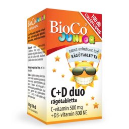 BioCo Junior C+D Duó rágótabletta 100 db