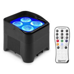 BEAMZ BBP94W BATTERY UPLIGHT PAR 4X12W WDMX