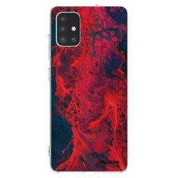 Átlátszó szilikon tok az alábbi mobiltelefonokra Samsung Galaxy M51 M515F - Organic red