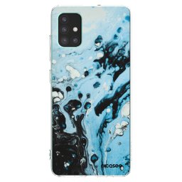 Átlátszó szilikon tok az alábbi mobiltelefonokra Samsung Galaxy M51 M515F - Organic blue