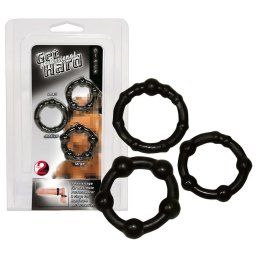 You2Toys - Légy kemény! péniszgyűrű szett (fekete, 3 db)